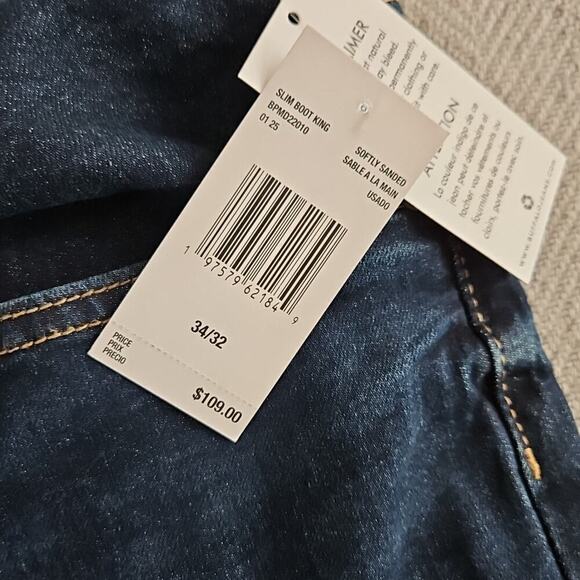 Buffalo By David Bitton Men's Size W34 L32 Slim Boot King Stretch Fit Jeans NWT - Picture 6 of 15